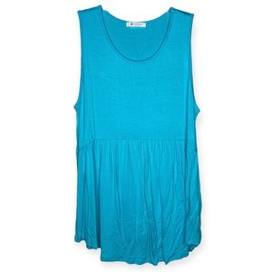 NWOT BomBom L Babydoll Tank in Sky Blue USA Boutique